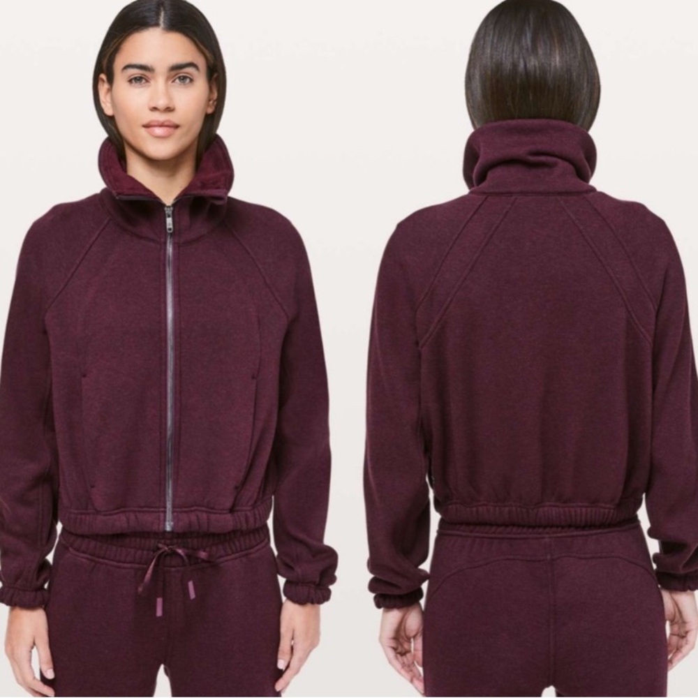 Lululemon Plush Times Jacket High Neck Warm S M 6 - Picture 3 of 10